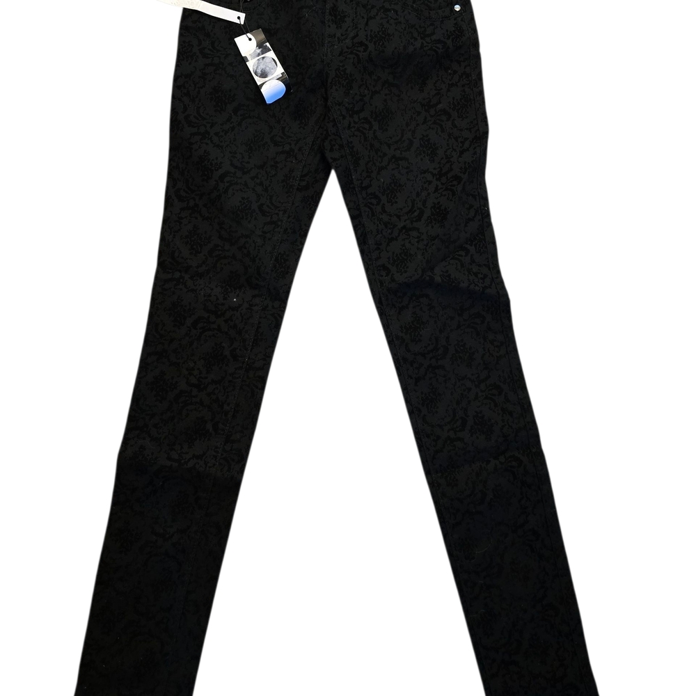 Black Damask Patterned Pants